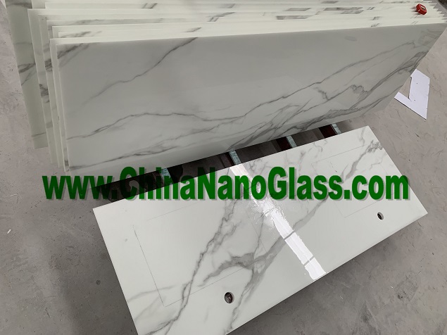 Calacatta White Nano Glass Countertop